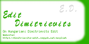 edit dimitrievits business card